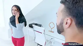 Busty Arab Slut In Hijab Getting Fucked Hard