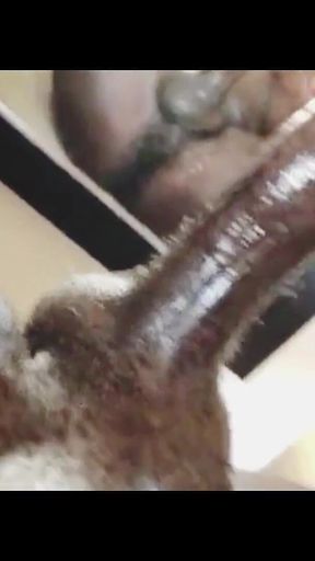 Straight BBC Plays with Ass and Cums in Mirror