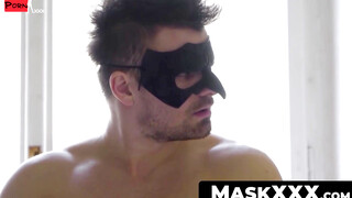Mystery Hunk Unmasked In Solo Masturbating Session