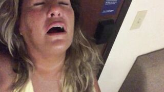 Cheating white wifey DejaBlueX records herself groaning while I eat her snatch and strokes her huge boobs