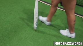 Sexy Alice Thunder uses her hairy cunt to drain big dicks juices