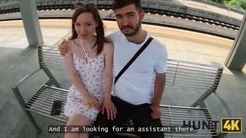 HUNT4K. Sexy GF sucking for money