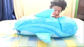 Inflating a dolphin