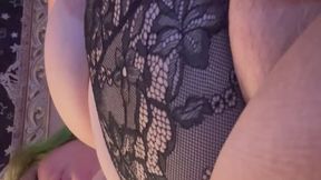 Cute BBW fucks herself with Alien Cock