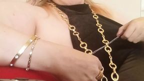 Large boobs clamped and squeezed for pleasure