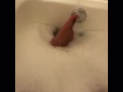 Bubble bath, no one to shower with