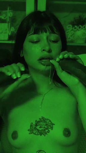Tiny Colombian in the Dark with Two Black Cocks. Aska Fucked by Two Bbcs in Fakings Black Fix