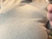 Custom video request - Chubby daddy bear dared to put a toothpick deep inside belly button