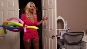busty brittany andrews enjoys ted e squeezing her balloons!