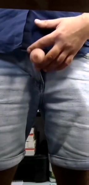 Risky Handjob at Work