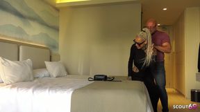German Wife Talk to No Condom Cheating Fuck at Hotel by Stranger