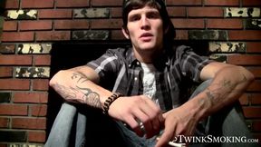 Hardcore jacking and smoking in the fireplace by smooth Lex