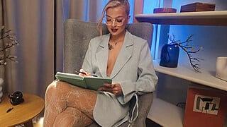 The horny sexologist with a pretty face helps me out with dirty talk and her tight, wet pussy