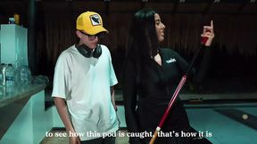 Hot Step-Mom Swallows Nerd Stepson's Cum After Learning Pool With Him