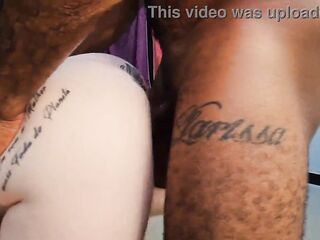 Sexy sex between allies ends with Albina's butt ripped open and leaking cum.