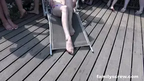 Hot MILF screws her stepson in group sex