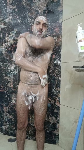 Indian Desi Man Sex and Show Shower Shoe and Masturbation
