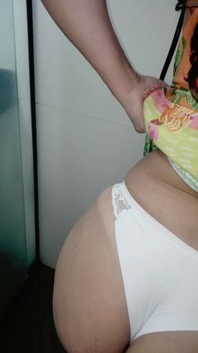 Amazing Pissing on Panties Dripping Pissing From Wet Panties and Swapping Piss, Pissing on Ass