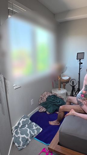 Full 32min Neighbor, Please Just Rub My Pussy and Panties but Don't Penetrate! Creampie