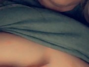 Playing with my big round boobs - snap leak