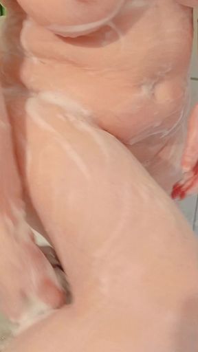 Sexy Sabrinahole Handjob, Cumshot, and Hot Shower