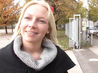 Biggest facial for a top-class blond German doll