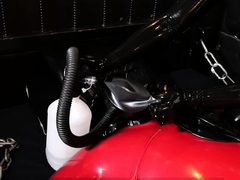 Extreme fetish latex play