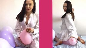 Light and airy popping of booty balloons