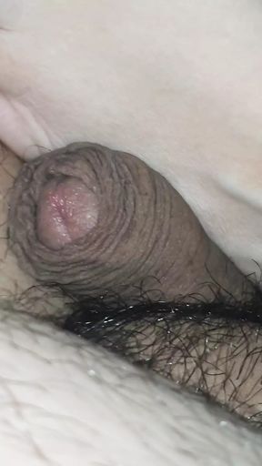 Step mom without panties showing her pussy while her foot is on step son dick