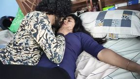 Churidar leggings removal and top only romance sex video by Vaishnavy and Sharun Raj, Mallu couple hot bedroom romance sex