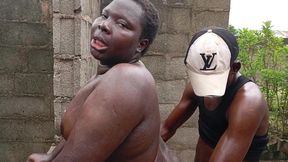 Two Thuggish Guys Fuck a Chubby Bottom in an Uncompleted Building