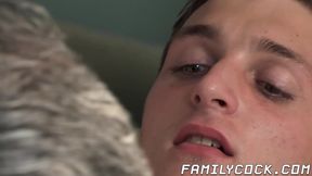 Step daddy wants to keep this stepson fuck session a secret