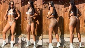 Outdoor Anal Fuck with Leaking Pussy Teen