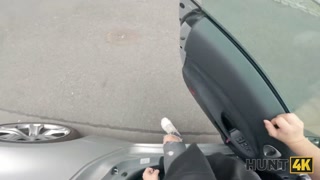 HUNT4K. Sexy Brazilian girl was lying on my car, then I fucked her properly