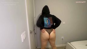 Farting in hoodie and panties