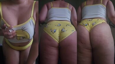 Chubby Latina Goddess In Pajamas Strips And Jiggles Big Ass Solo