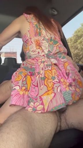 Getting A Messy Creampie In A Backseat Quickie After Lunch With FWB