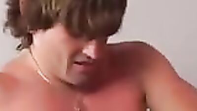 Watch these two guys take turns riding the little train bareback in a wild threesome