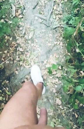 POV Naked Walk in the Woods