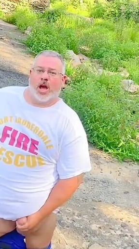 My Step-daddy Firefighter Has Fun While I Video Him Cum