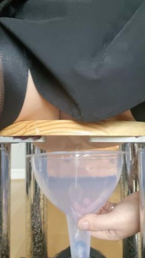 Slave drinking from his mistress