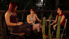 redheads justine joli and lily cade have fun infront of the fireplace