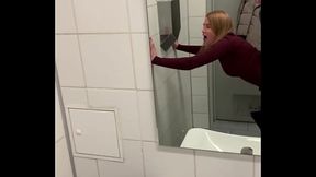 SugarNadya fucks in the airport bathroom right before her flight