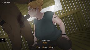 Hot Interracial Cuckolding Hentai Game- Blowjob and Sex