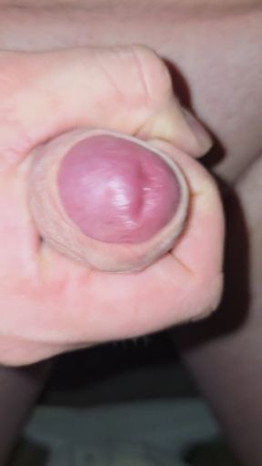 Cum from pierced cock. Quickie in the morning.