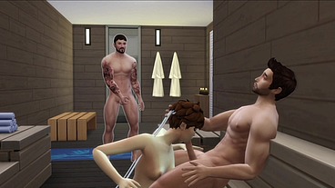 Sakura first time DPed at the sauna (GONE SEXUAL) (HOT)