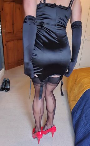 Indulging with my satin fetish, do I have you on edge?