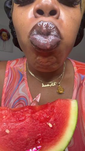 Eating watermelon joi