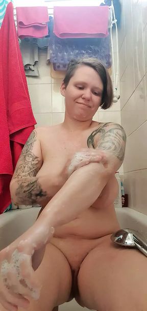 Sexy hot showering Very big tits and wet pussy