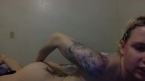 Ashleigh Fingers Pussy Laying on Stomach